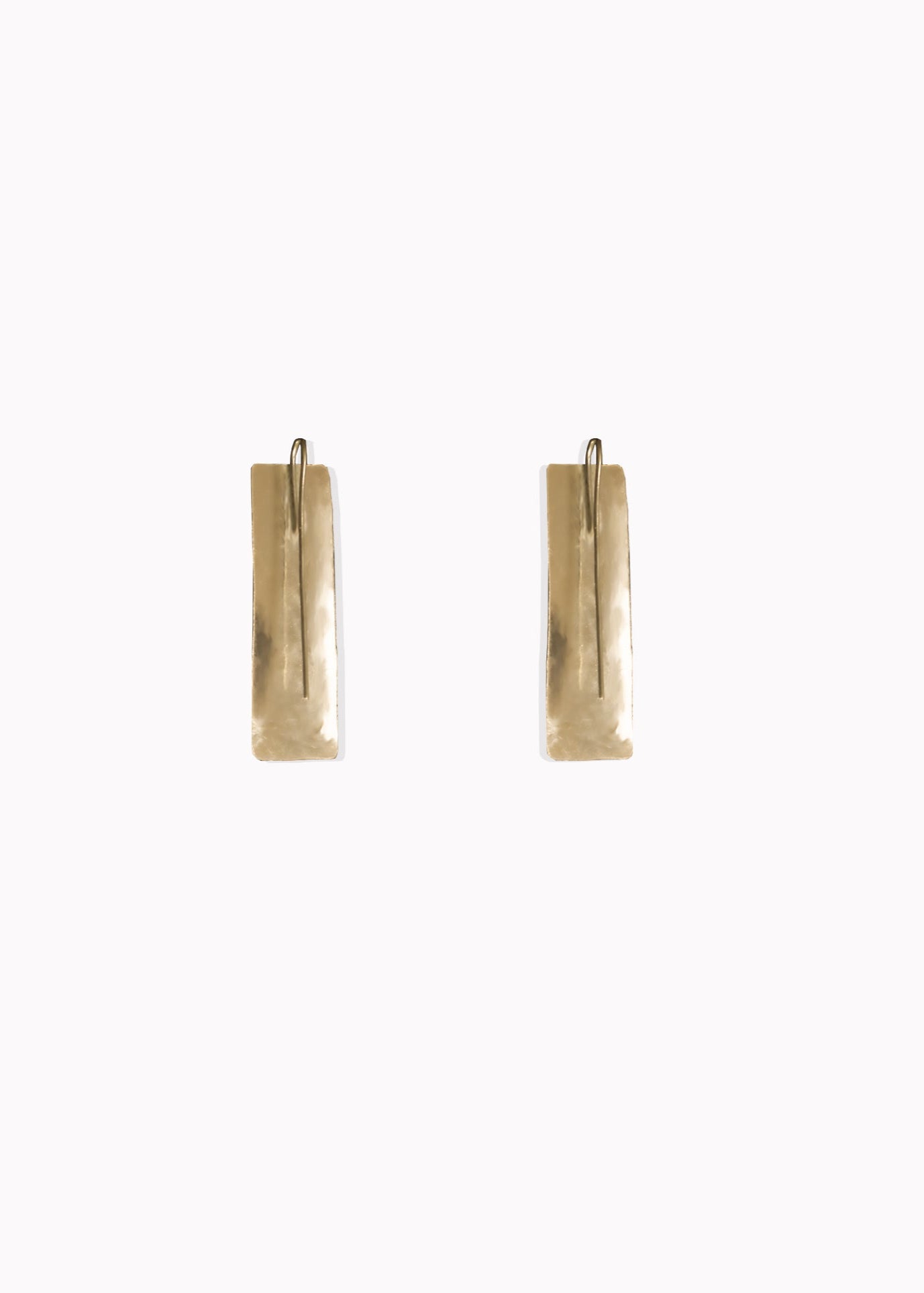 Textured Oblong Pearl Earrings 9ct Gold