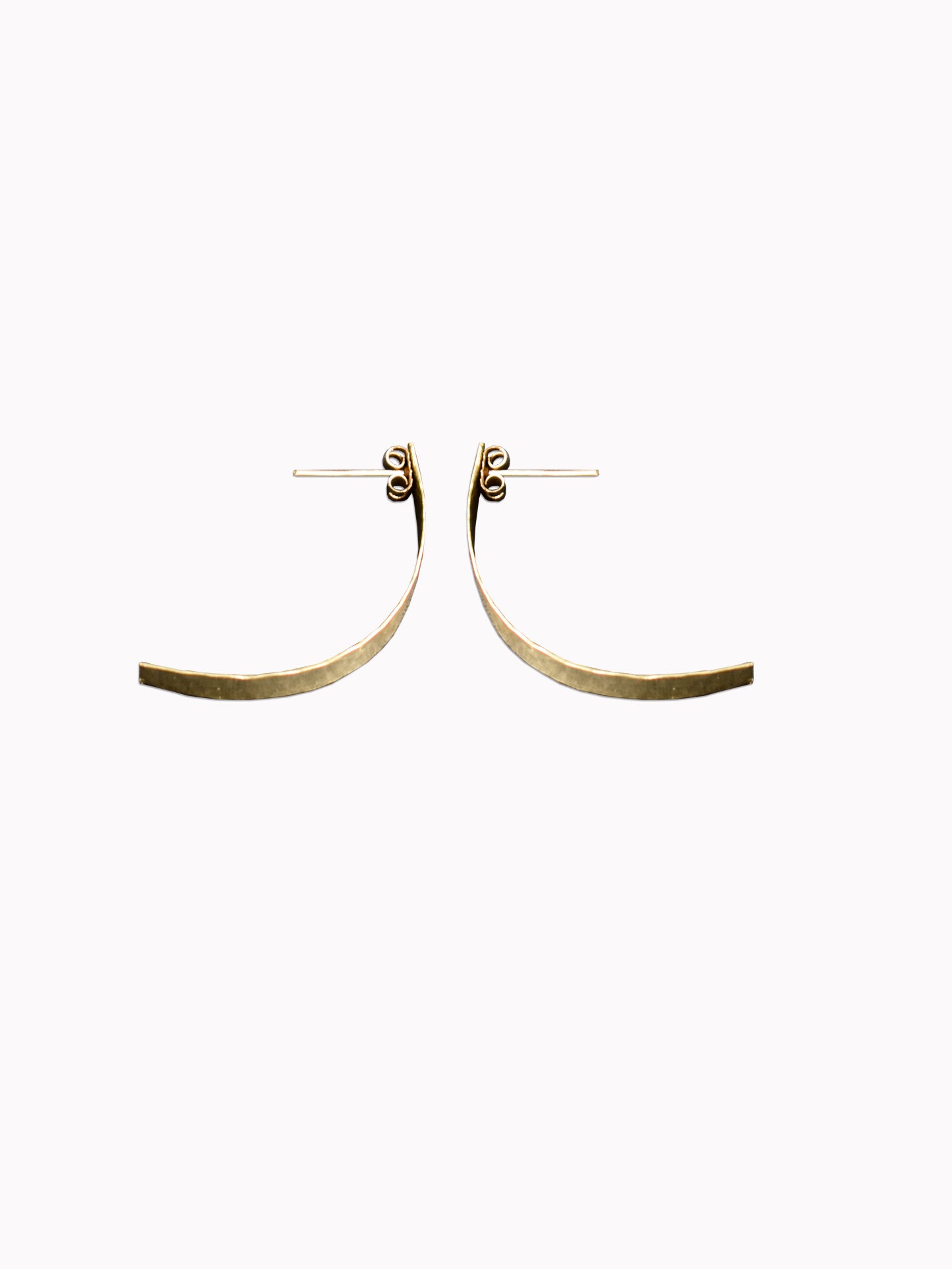 Curved Textured Earrings 9ct Gold