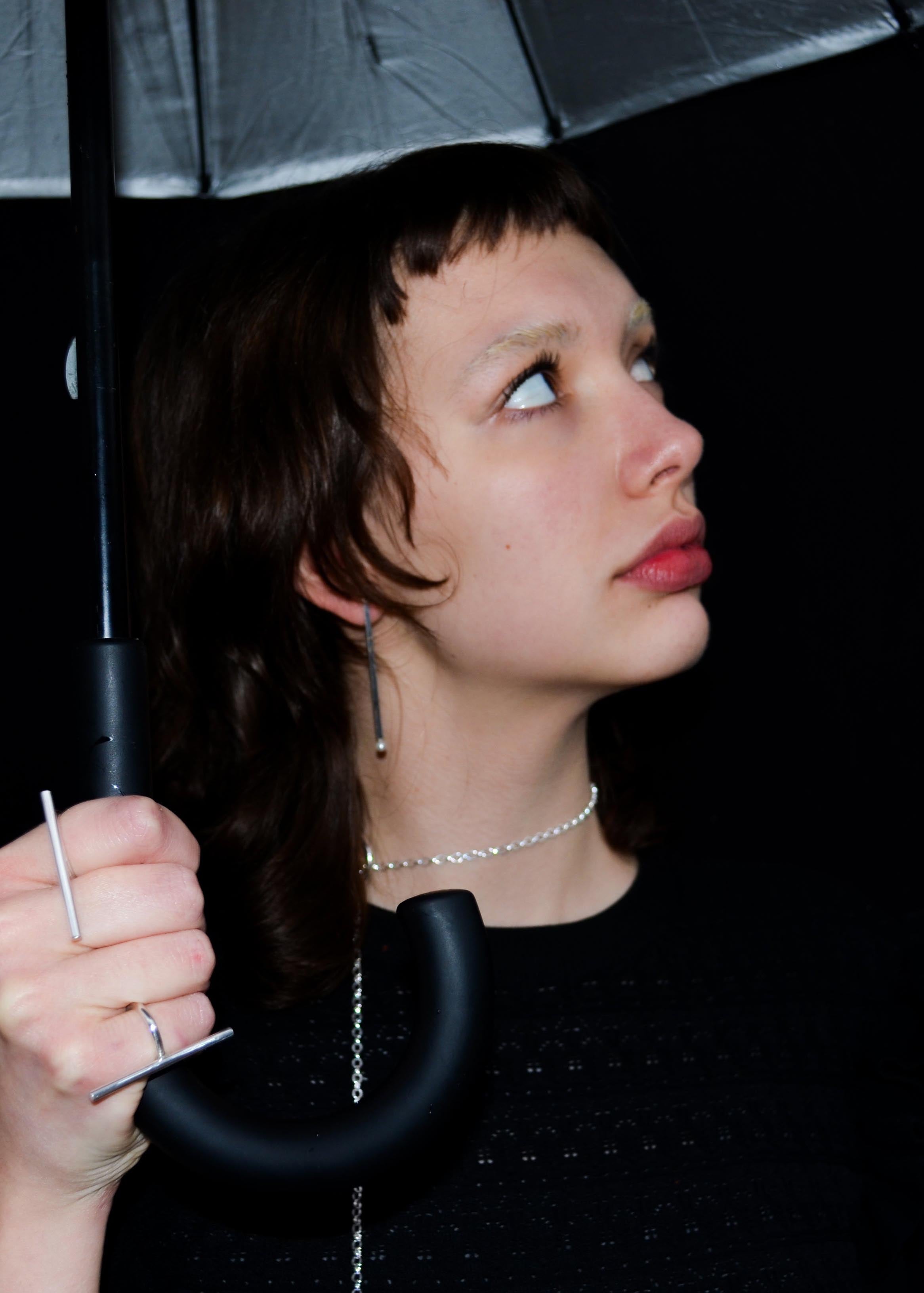 Vertical Bar Pearl Earrings Sterling Silver