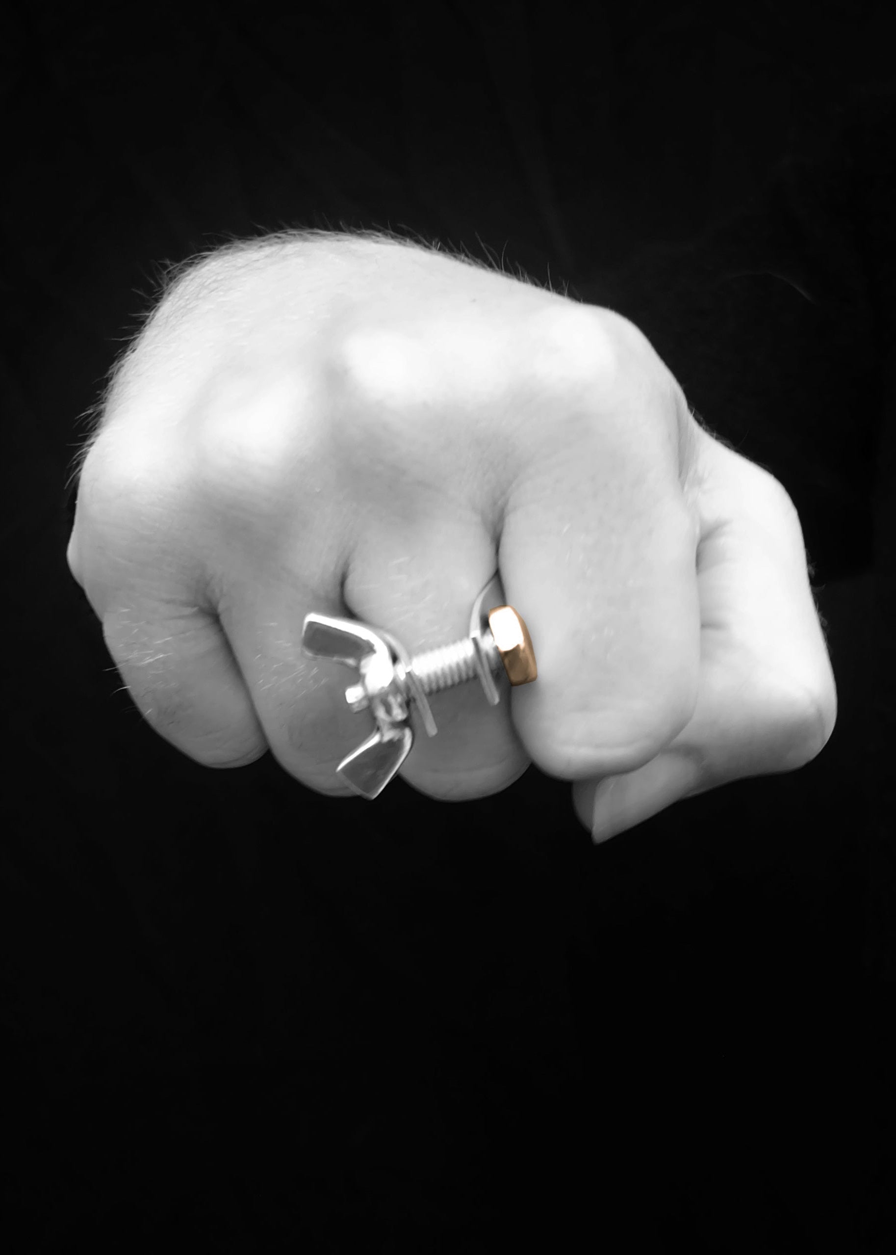Bolt Ring Sterling Silver & 9ct Gold