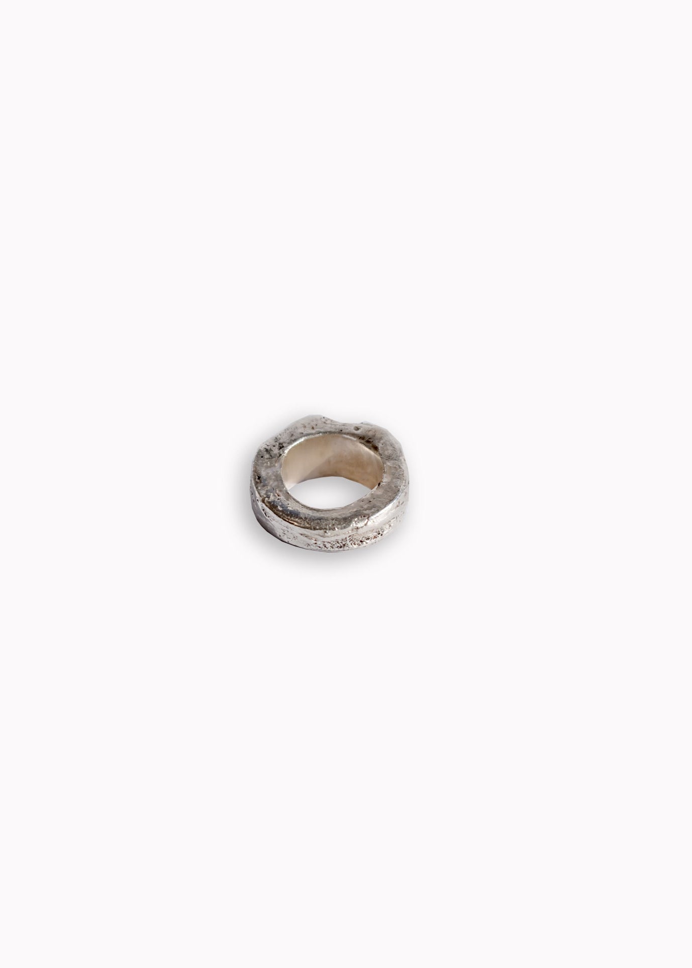 Rugged Recessed Ring Sterling Silver