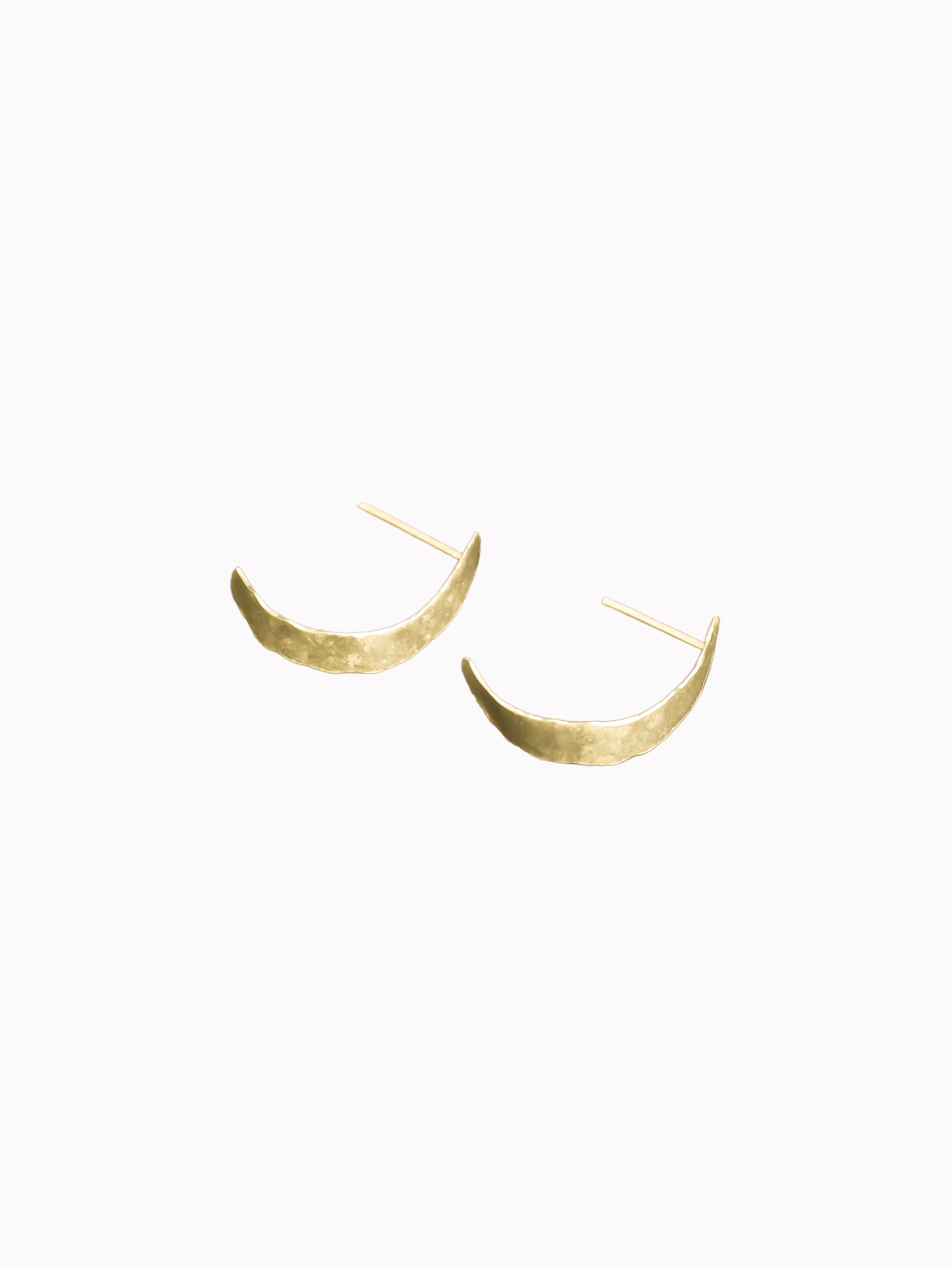 Half Hoop Textured Earrings 9ct Gold