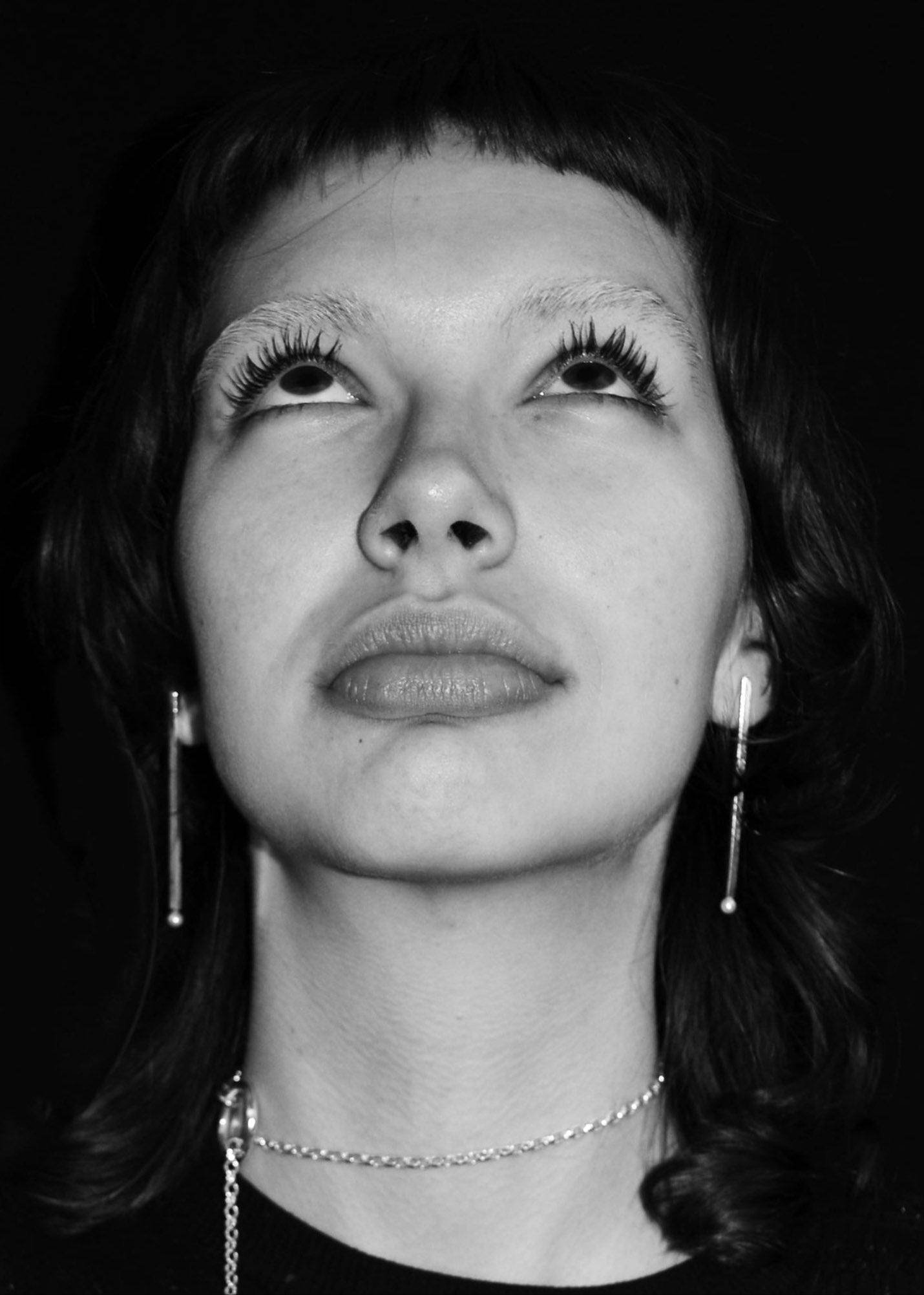 Vertical Bar Pearl Earrings Sterling Silver